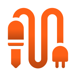 An orange logo featuring a stylized welding torch and cable design on a black background. The logo represents a welding service based in Oakland, CA.